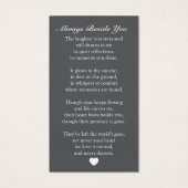 Elegant Funeral Photo Sympathy Memorial Prayer (裏面)