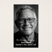 Elegant Funeral Photo Sympathy Memorial Prayer (正面)