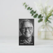 Elegant Funeral Photo Sympathy Memorial Prayer 名刺 (スタンド正面)