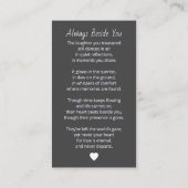 Elegant Funeral Photo Sympathy Memorial Prayer 名刺 (裏面)