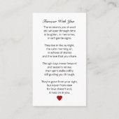 Elegant Funeral Photo Sympathy Memorial Prayer 名刺 (裏面)