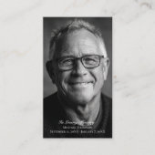 Elegant Funeral Photo Sympathy Memorial Prayer 名刺 (正面)