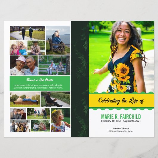 Elegant Funeral Program Template (正面)