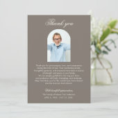 Elegant Funeral Thank you Photo Arch Memorial サンキューカード (スタンド正面)