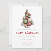 Elegant funny Christmas tree greeting card シーズンカード (正面)