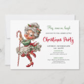 Elegant Funny Grandma Cartoon Christmas Humor  招待状 (正面)