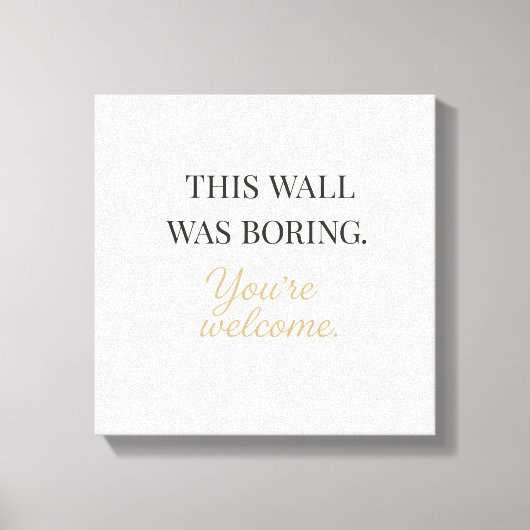 Elegant Funny Wall Canvas – Minimal Decor Art キャンバスプリント (正面)