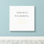 Elegant Funny Wall Canvas – Minimal Decor Art キャンバスプリント (インサイチュ (ウッドフロア))