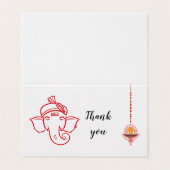 Elegant Ganesh God Indian Wedding Thank You (外部フラット)