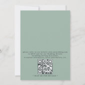 Elegant Garden Floral Modern QR Code Wedding 招待状 (裏面)
