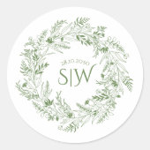 Elegant Garden-Inspired Wedding ラウンドシール (正面)
