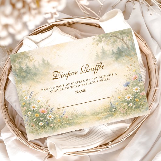 Elegant Garden Meadow Diapper Raffle エンクロージャーカード