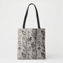 Elegant Garden Reverie Black Floral Silhouette