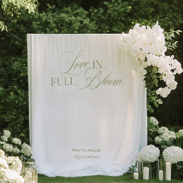 Elegant Garden Tea Bridal Shower Backdrops Banner タペストリー