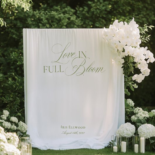 Elegant Garden Tea Bridal Shower Backdrops Banner タペストリー