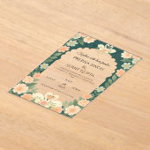Elegant Garden-Themed Wedding Invitation Template  アクリル招待状 (レイダウン)