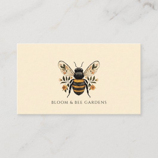 Elegant Gardener Botanical Bee 名刺 (正面)