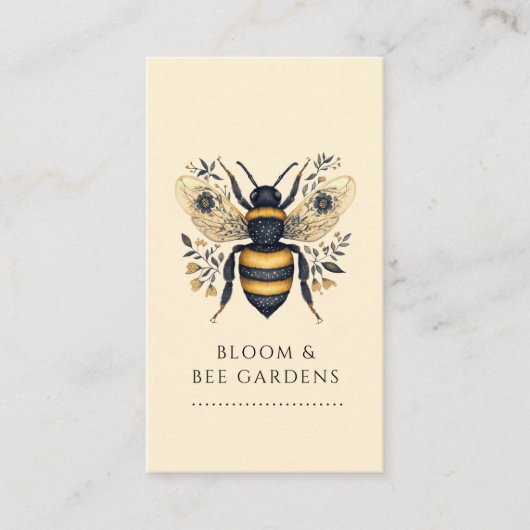 Elegant Gardener Botanical Bee 名刺 (正面)