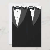 Elegant Gay Wedding Invitation Black Tie 招待状 (裏面)
