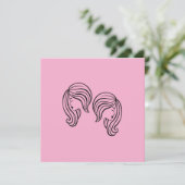 Elegant Gemini Zodiac Sign Modern Line Art カード (スタンド正面)