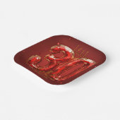 Elegant Gemstone Ruby and Gold 30th Birthday ペーパープレート (傾斜あり)