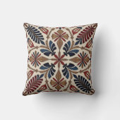 Elegant Geometric Botanical Pattern for Art & Deco クッション (裏面)