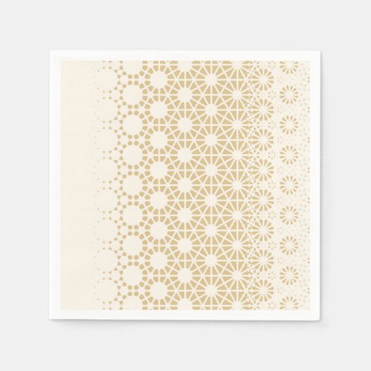 Elegant Geometric Gold Baby Shower Napkins スタンダードカクテルナプキン (正面)