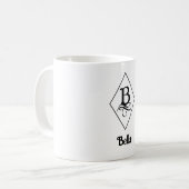 Elegant Geometric Initial Monogram B コーヒーマグカップ (正面左)