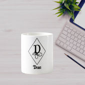 Elegant Geometric Initial Monogram D コーヒーマグカップ