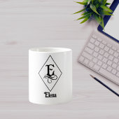 Elegant Geometric Initial Monogram E コーヒーマグカップ