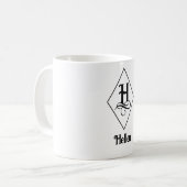 Elegant Geometric Initial Monogram H コーヒーマグカップ (正面左)