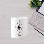 Elegant Geometric Initial Monogram J コーヒーマグカップ
