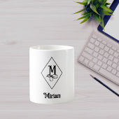 Elegant Geometric Initial Monogram M コーヒーマグカップ