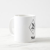 Elegant Geometric Initial Monogram N コーヒーマグカップ (正面左)