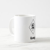 Elegant Geometric Initial Monogram Q コーヒーマグカップ (正面左)