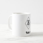 Elegant Geometric Initial Monogram R コーヒーマグカップ (正面左)