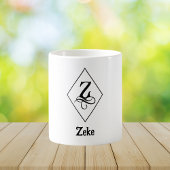 Elegant Geometric Initial Monogram Z コーヒーマグカップ