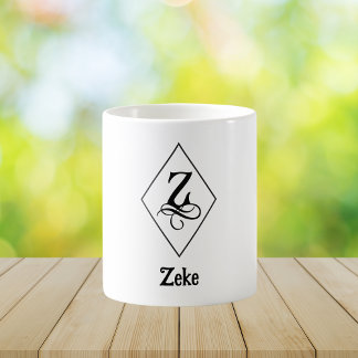 Elegant Geometric Initial Monogram Z コーヒーマグカップ