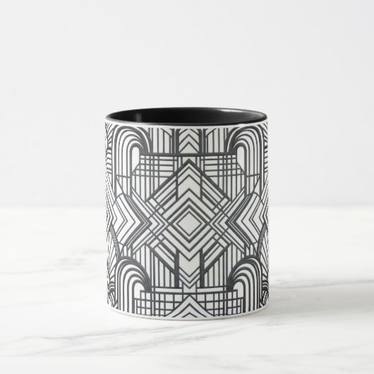 Elegant Geometric Pattern Coffee Mug マグカップ (中央)