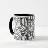 Elegant Geometric Pattern Coffee Mug マグカップ (正面左)