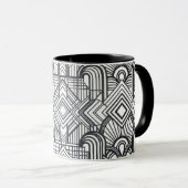 Elegant Geometric Pattern Coffee Mug マグカップ (正面右)