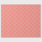 Elegant Geometric Pattern with Coral Pink Back ラッピングペーパー (フラット)