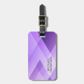 Elegant Geometric purple background ラゲッジタグ (正面縦)