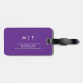 Elegant Geometric purple background ラゲッジタグ (裏面横)