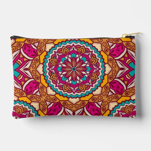 Elegant Geometric Shapes – Colorful Girly Pattern アクセサリーポーチ (裏面)