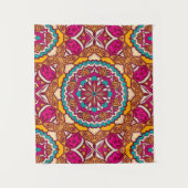 Elegant Geometric Shapes – Colorful Girly Pattern タペストリー (正面)