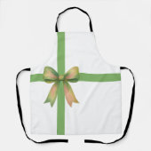 Elegant Gift Bow – Modern Christmas Design エプロン (正面)