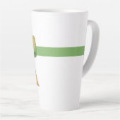 Elegant Gift Bow – Modern Christmas Design カフェラテマグ (右アングル)