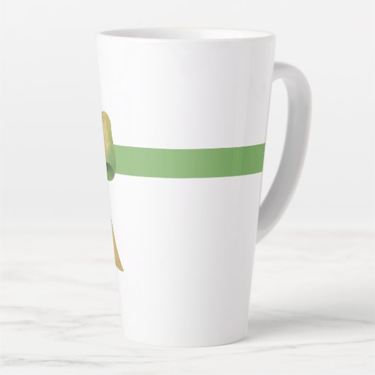 Elegant Gift Bow – Modern Christmas Design カフェラテマグ (右アングル)