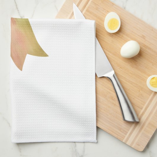 Elegant Gift Bow – Modern Christmas Design キッチンタオル (四つ折り)